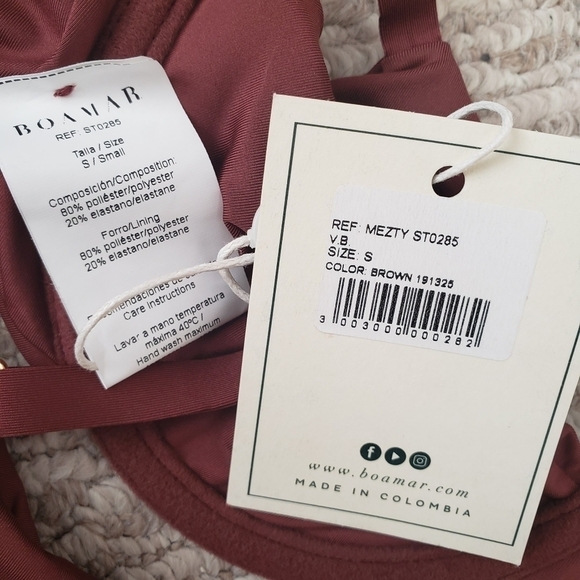NWT Revolve Boamar 2 piece Brown Pecan Bikini Made In Columbia S & M - Picture 7 of 16